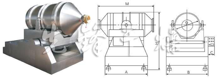 EYH系列二維運(yùn)動(dòng)混合機(jī)